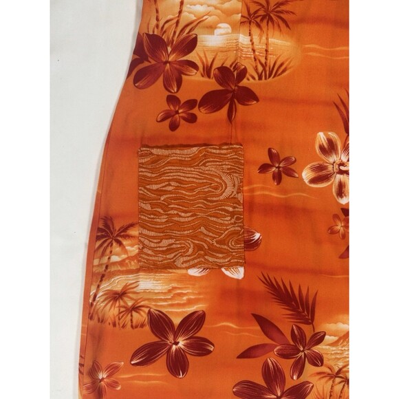 Vintage Hawaiian Rayon Tropical Floral Dress Made In Hawaii Medium - Picture 5 of 6